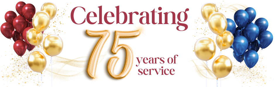 75th Birthday Email banner