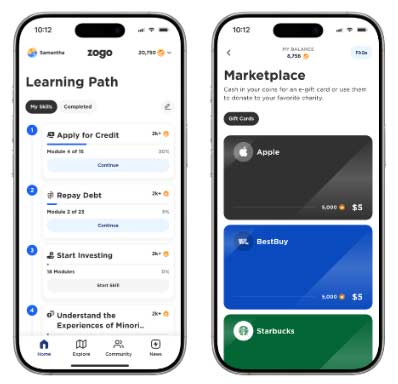 Examples of Zogo on a smartphone.